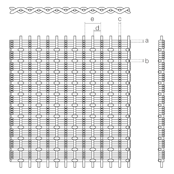 Apollo-1580D編織緊密建築網格的圖紙。
