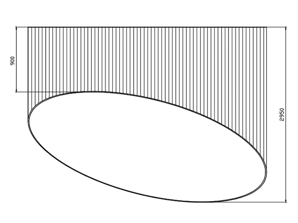 Eine vertikale Zeichnung von Argger architekto nisches Netz.