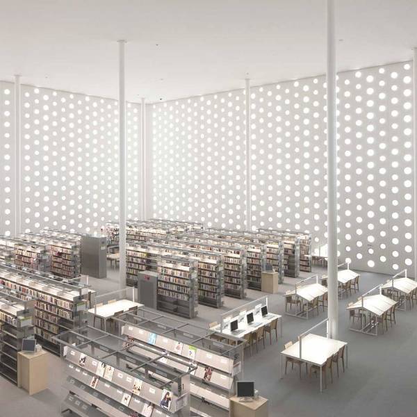 Argger architectural mesh for library partition