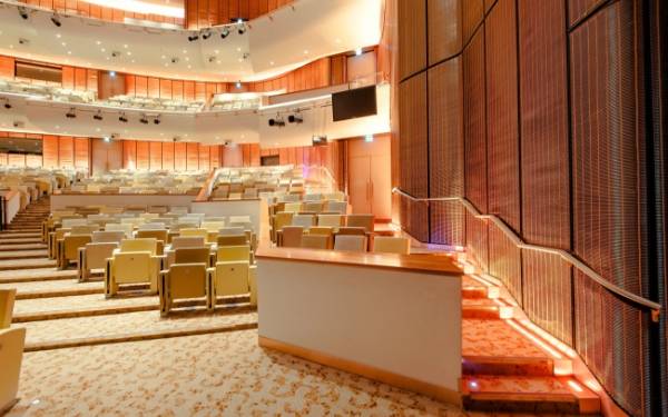 Theater wall covered with Argger decorative mesh