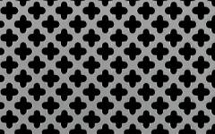 A clover perforated metal sample