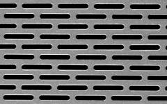 A slotted perforated metal sample