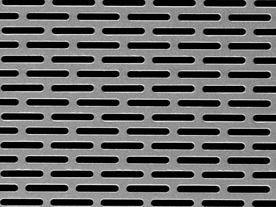 Slotted perforated metal in staggered arrangements