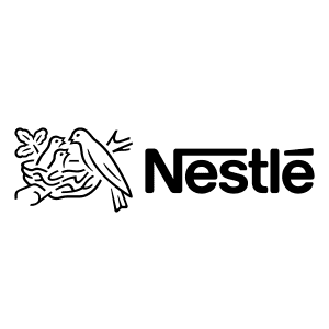 The logo of Nestle.