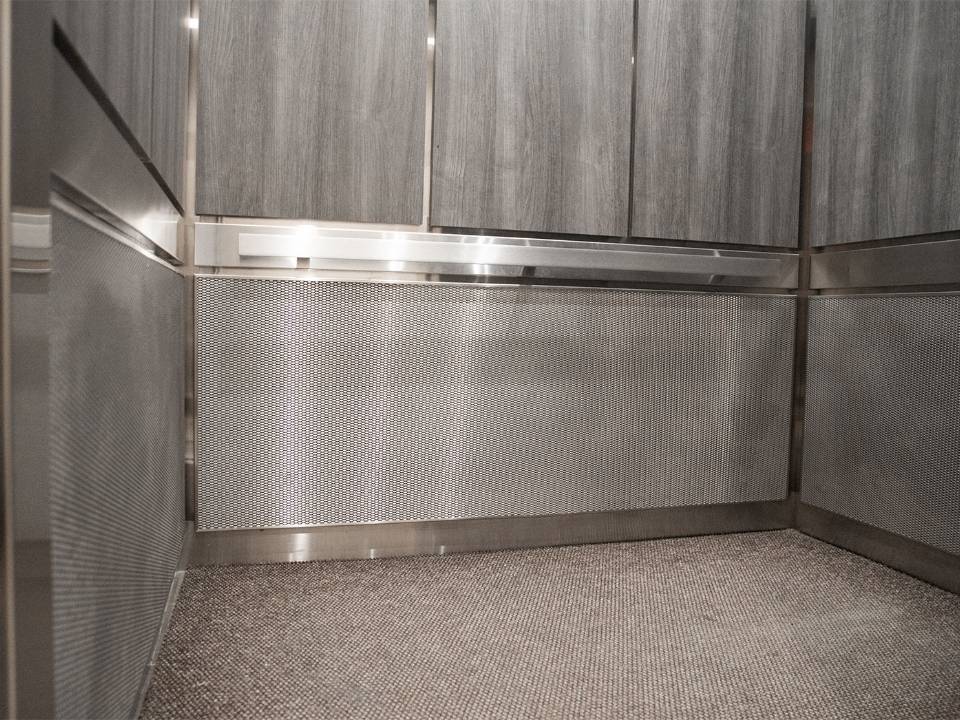 Metal decorative mesh for shopping center elevator cab