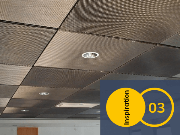 A photo of metal suspended ceiling