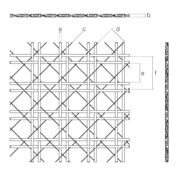 Muses-4910D捲曲建築網格的圖紙。