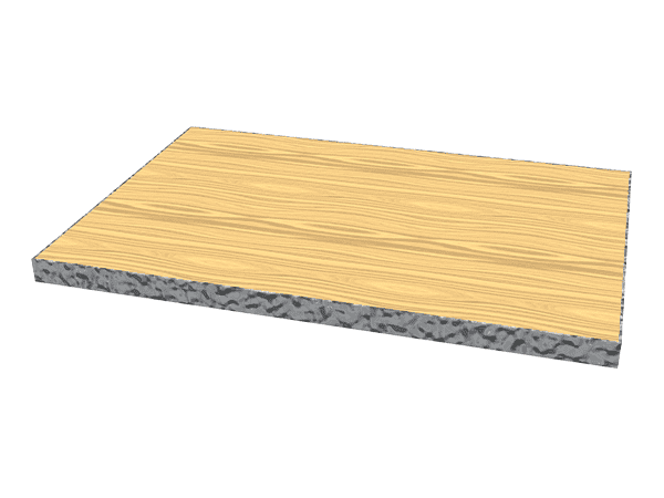 將水波紋不鏽鋼面板固定到基板上。